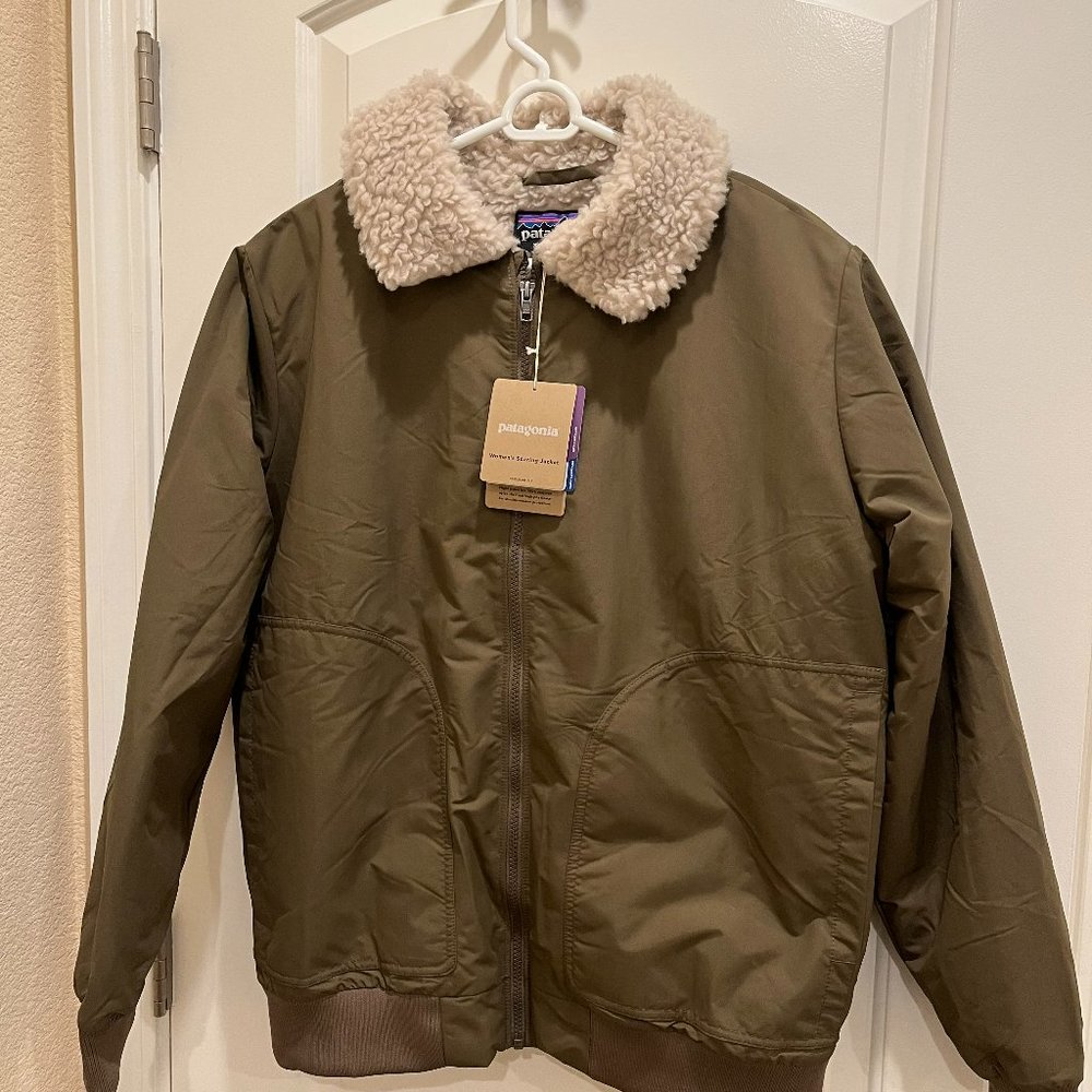 New - Patagonia Women's Soaring Bomber Jacket - Green - Size XL